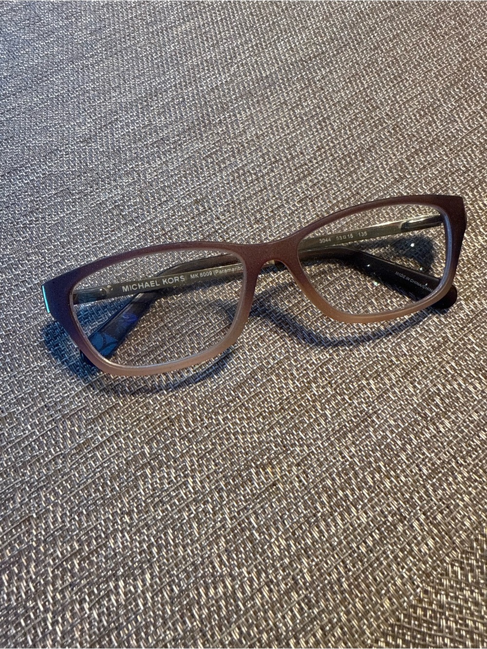 Michael Kors Women's Brown Matte Cat-Eye Glasses